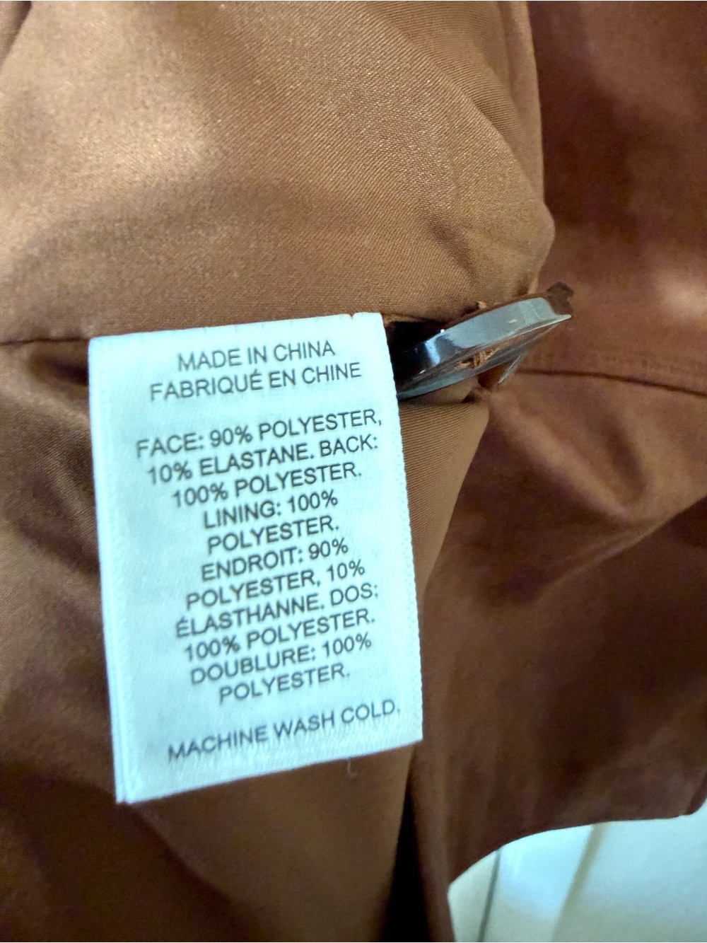 LE BOP Maisie Faux Suede Jacket size Medium Cappuccino - Picture 7 of 7